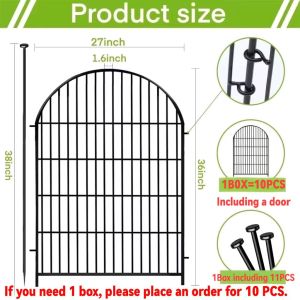Garden fence outdoor flower bed pet enclosure anti-rust ironwork decorative barrier isolation fence