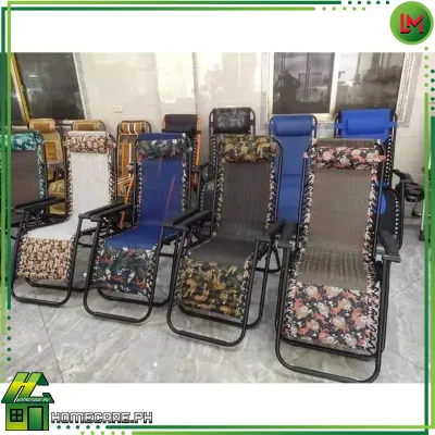 HOMECARE PH. Portable 2 in 1 Beach Chair Sling Reclining Sleeping Lounge (Big Size-175cm)