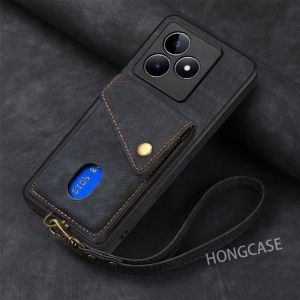 Vỏ cho Honor x6b 4G honorx6b X6 6B x6a 2024 Thẻ Ví vỏ điện thoại ngăn bằng da Vòng giá đỡ điện thoại cho xe hơi trường hợp vỏ lưng bảo vệ chống sốc