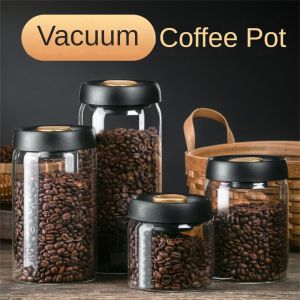 Bathtool Coffee Bean Storage Container Vacuum Sealed Tank Coffee Bean Sealed Can Coffee Canister Vacuum Sealed Tank Food Jar Household Moisture-proof