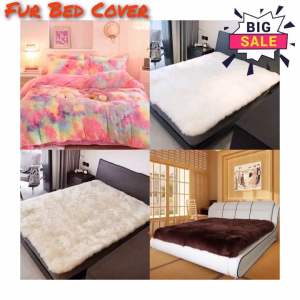 Bed cover/Faux fur bed cover/Plush bed Cover/Area Rug/Sale home decor