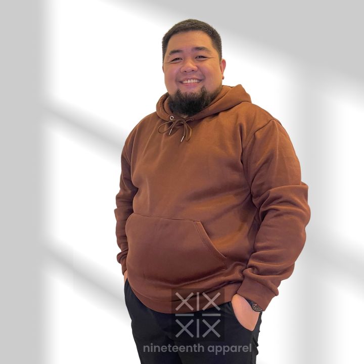 OVERSIZED HOODIE JACKET Unisex PLUS SIZE up to 4XL Terry Brush Cotton Fabric High