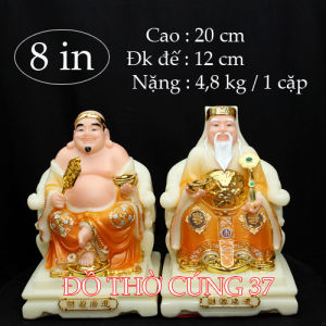 [ Cao 20 cm  VÀNG CAM ] TƯỢNG THẦN TÀI  THỔ ĐỊA  BỘT ĐÁ CAO CẤP - ĐÀI LOAN