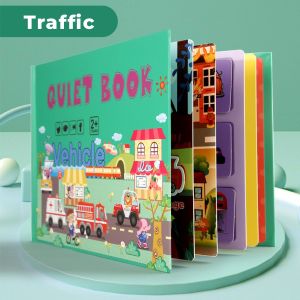 Mainan Edukasi Quiet Book Busy Buku  Anak Montessori Velcro Buku Aktivitas Anak Activity Book MK206