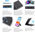 314JOMAA PortableFolding Keyboard Foldable Wireless Bluetooth keyboard with Numeric Keypad for Windows ,Android, IOS Tablet ipad Phone. 