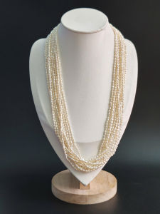 [ Woosilver ] Chuỗi Trùm Trai Gạo 10 Sợi Ánh Trắng Ngà Thanh Lịch - Secondhand - NTG273