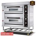 heavy duty commercial bakery oven, 2 decker gas oven, gas-fed bakery equipment. 