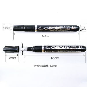 Flysea Bút Đánh Dấu Sơn Chrome Tráng Gương Lỏng Màu Bạc Bút Đánh Dấu Sơn Phản Quang Tự Làm Bút Thủ Công Nghệ Thuật Kim Loại Tráng Gương Mạ Crôm