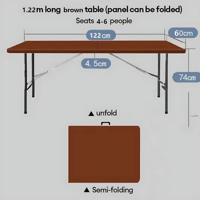 6Ft 4Ft Foldable Folding Table Heavy Duty Bubble Column room Plastic Desk outdoors set up a stall