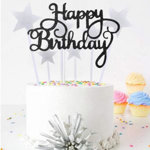 10pcs/bag Happy Birthday Cake Topper Acrylic Letter Cake Toppers Party Supplies Cake Decoration Boy