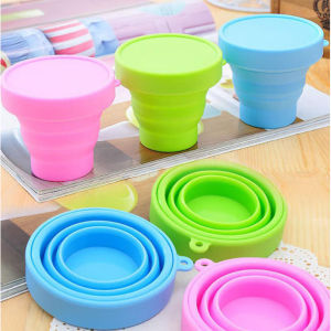 Silicone Foldable Water Cup Portable Outdoor Multi-Purpose Folding Gargle Drinking Cup Anti-fall Cup