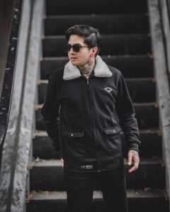 FS - Jaket Bulket Fleece Tebal Pria / Jaket Bulket Leher Kerah Sherpa Berbulu