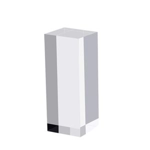 TRANQUIL HUT K9 Crystal Jewelry Display Riser Stands Polished Solid Acrylic Cube Display Stand Block Durable Transparent Crafts Pedestals Perfume