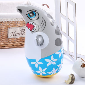 Lật Đật Bơm Hơi 33cm Đồ Chơi Bơm Hơi Hình Con Vật (Có Túi Cát)