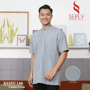 Terbaru Seply Koko Muslim kaseo 146 Cameo Green Bahan Katun Premium