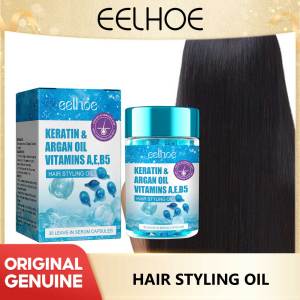 Eelhoe Hair Repair Essential Oil Capsules Supple Dry Hair Keratin Plant Complex Oil Dry Damaged Hair Repair Female Hair Repair Essence Hair Vitamin Capsule Keratin Oil Smooth Silky Hair Serum Anti Hair Loss Repair Damaged Hair Essential Oil Hair Mask
