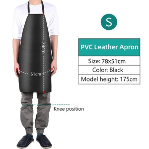 Celemek Masak Dapur Apron Chef Profesional Bahan Kulit PU Waterproof Anti Air dan Minyak Durable
