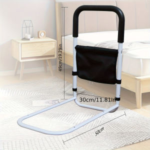 No-Drill Bedside Railings Elderly Disability Pregnant Single Side Anti-Fall Stand up Assistance Bed Handrail