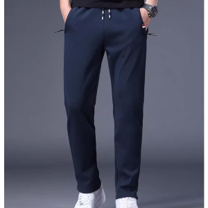 กางเกงกีฬาของผู้ชาย กางเกงกีฬา เอวยางยืด แฟชั่น กางเกงวอร์ม ให้ความอบอุ่น บุขนแกะและหนา มอยส์เจอร์ไรเซอร์ ความเยาว์