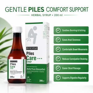 Encyclo Piles Care Syrup | Herbal Digestive Comfort & Regular Bowel Movement Support