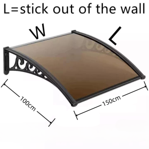 Transparent Canopy Awning Frosted Endurance Board Mute Silent Waterproof Anti-UV Door Terrace Balcony Window Outdoor