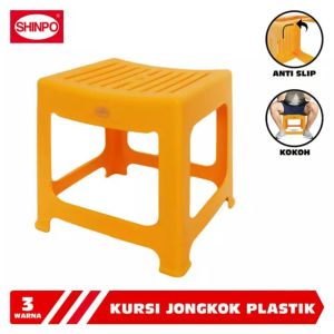 (BISA COD) PROMO BANGKU JONGKOK KURSI SHINPO SIP-186 / TEMPAT DUDUK ANTI SLIP VIVO SHINPO ORIGINAL / BANGKU ANAK / BANGKU JONGKOK SERBAGUNA TERDAPAT LUBANG SEHINGGA TIDAK PANAS / BANGKU KECIL