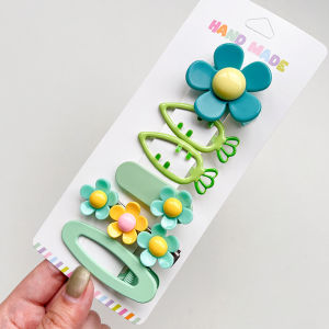 Colorful childrens edge clip baby girl hair clip princess hair clip set Korean girl headwear bangs clip