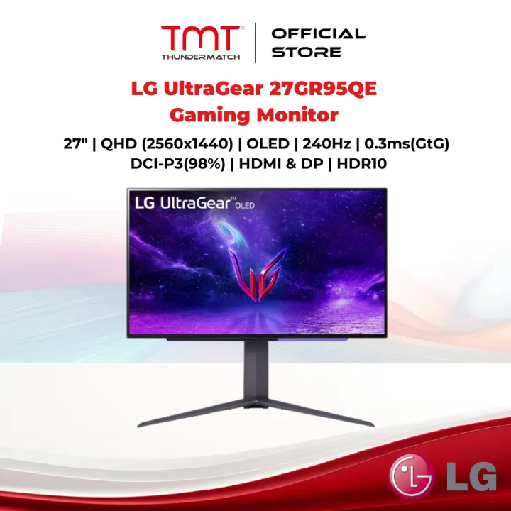 100% Real Delivery LG UltraGear 27GR95QE 27" OLED Gaming Monitor | QHD ...