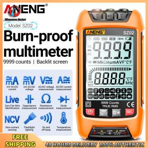 Winnereco 9999 Counts Handheld Digital Multimeter Auto Range True RMS Multimeter Diode DC AC Voltage Current Resistance Frequency High Precision with LED Lights