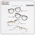 [DJAVA OPTIK] Frame Akira - Kacamata Bulat Semi Cat Eye Titanium Lebar. 