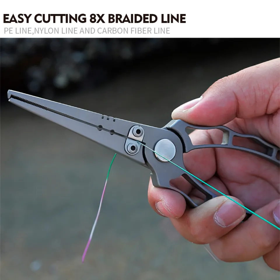 Fishing Pliers Scissors Stainless Steel Fishing Line Cutter Split