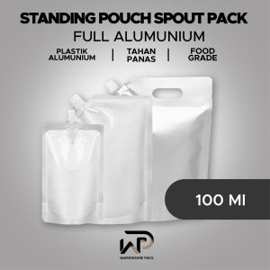( 25 Pcs ) Standing Pouch Spout Pack Full Alumunium 8 x 13 cm 100ml | Kemasan Minuman | Kemasan FoodGrade | Kemasan Serbaguna