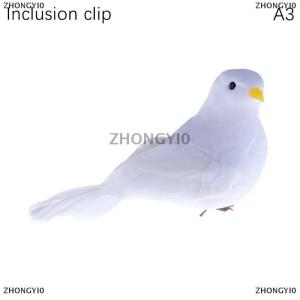 [COD] ZHONGYI0 White Doves Feather Foam Artificial Lover Peace Pigeons Birds Home Garden Wedding Decor Imitation Bird Model Xmas Tree Props