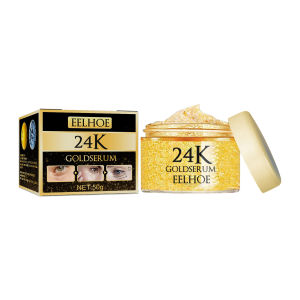 Eelhoe 24K Gold Active Anti-Wrinkle Eye Cream Remove Dark Circle Fade Fine Line Wrinkles Eye Gel Antioxidant Firming Moisturizing Eye Serum Remove Eye Bags Anti Puffiness Eye Essence Anti-Aging Soothing Women Eye Care（50g）