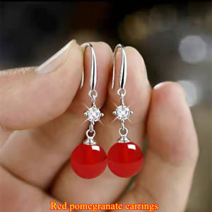 S925 Sterling Silver Jade Adjustable Size Mens and Womens Rings Fashion Womens Earrings Birthday Gift for Friends on Valentines Day