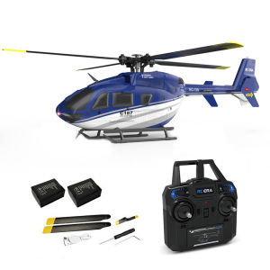 ST【Available now】【Fast delivery】RC ERA C187 2.4G 4CH Single Blade EC-135 Scale 6-Axis Gyro Electric Flybarless RC Remote Control Helicopter RTF VS Eachine E120
