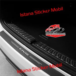 stiker sticker carbon pelindung pijakan pintu SAMPING/BAGASI mobil honda civic karbon 3d pengaman civic turbo 4buah