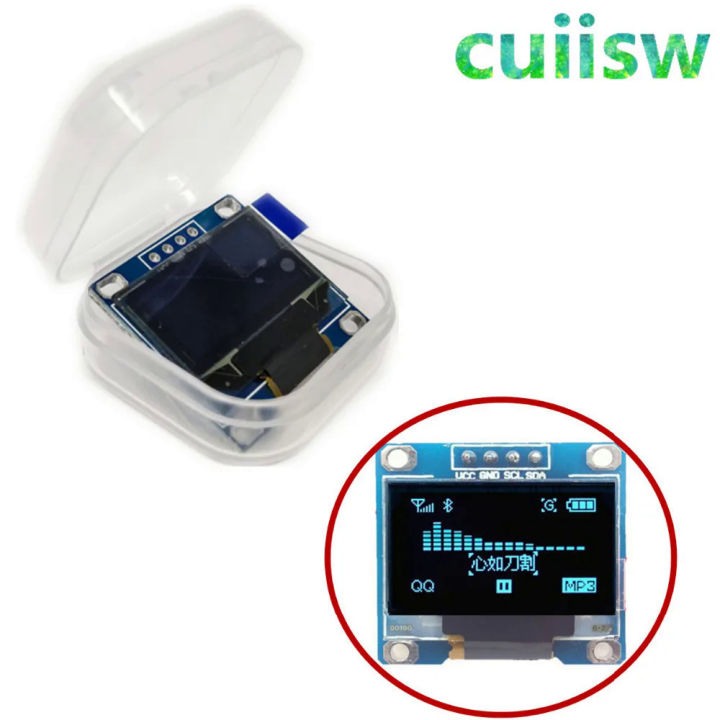 1 4pin ใหม่128X64 OLED Bule LCD จอแสดงผล LED โมดูล0.96