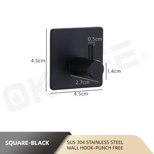 [OKLIFE. ]SUS 304 Stainless Steel Bathroom Hanger Hooks 3M Self-Adhesive Hanger Hooks