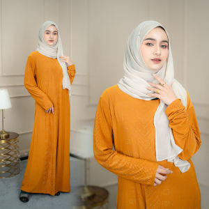 ชุดเดรสอาบาย่าปักเพชร ใส่ออกงาน หรือรับแขกก็ได้ ลวดลายสวยงาม IM45 รุสมีนีมุสลิม