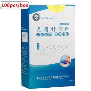 100PCS Disposable Acupuncture Needles With Guide Tube For Sterile Beauty Massage & Therapy 0.25*25mm.