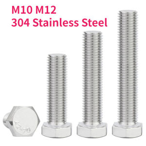 M10 M12 A2-70 304 Stainless Steel Metric Thread DIN933 Outside Hex Head Bolt External Hexagon Head Screw