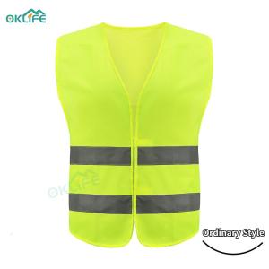 [OKLIFE. SG]Multi-Pocket Reflective Safety Vest High Visibility Workwear for Construction Site Road Traffic Security