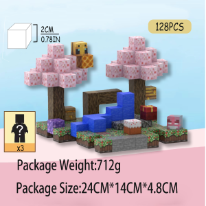 Magnetic Building Blocks Cherry Blossom World DIY Creative Imaginative Figure Block