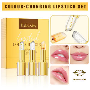 Jelly Gradient Lipstick Cup Non-stick Gold Foil PH Color Changing Lip Balm Long Lasting Hydrating Moisturizing Makeup Lipstick