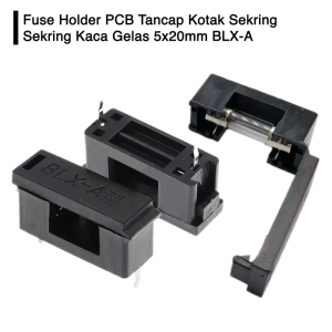 Fuse Holder PCB Tancap Kotak Sekring Sekering Kaca Gelas 5x20 mm BLX-A - 10pc