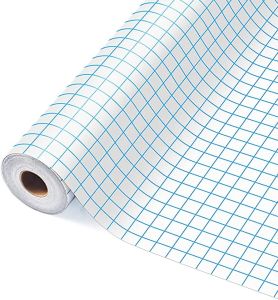 [15cm*3m]HTVRONT Transfer Tape for Self Adhesive Permanent Vinyl Roll 6"x10FT Alignment Grid Rolls Cameo Transfer Paper Rruler for Vinyl for Decals Signs Cup Floor Windows Stickers