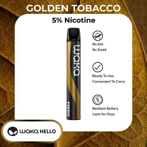 WAKA Hello Disposable Pod - Golden Tobacco | Lazada Indonesia