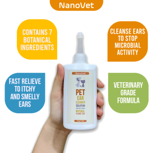 Nanovet Pet Ear Cleaner Solution for Cat and Dog 150ml