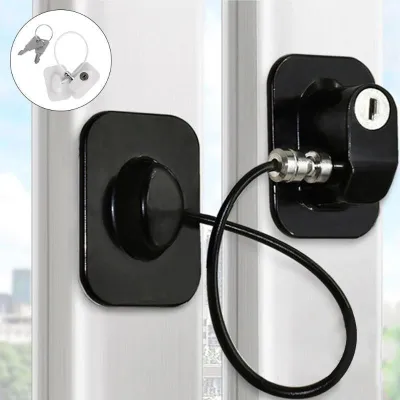 Refrigerator Lock Adhesive Freezer Door Lock Child Safety Cupboard Lock with Key Cabinet Lock Strong